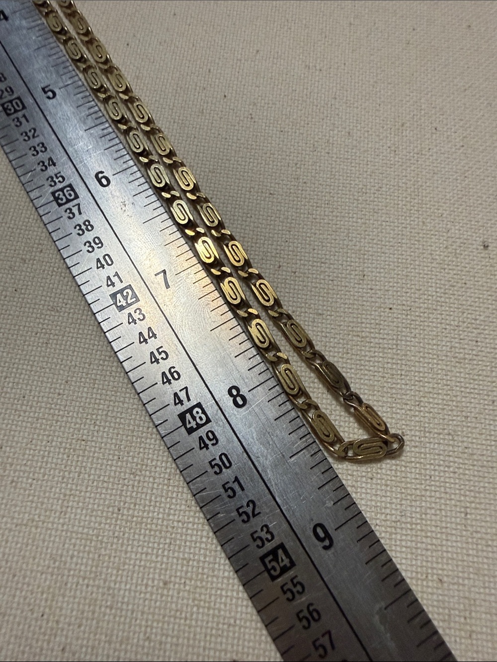 Sterling Silver 925 Gold Toned Link Necklace 17’ inch - Picture 10 of 10